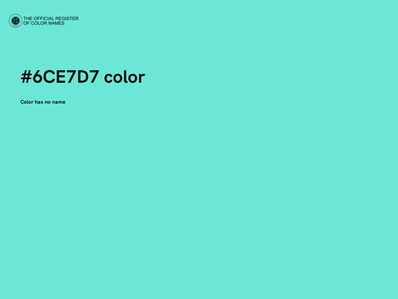 #6CE7D7 color image