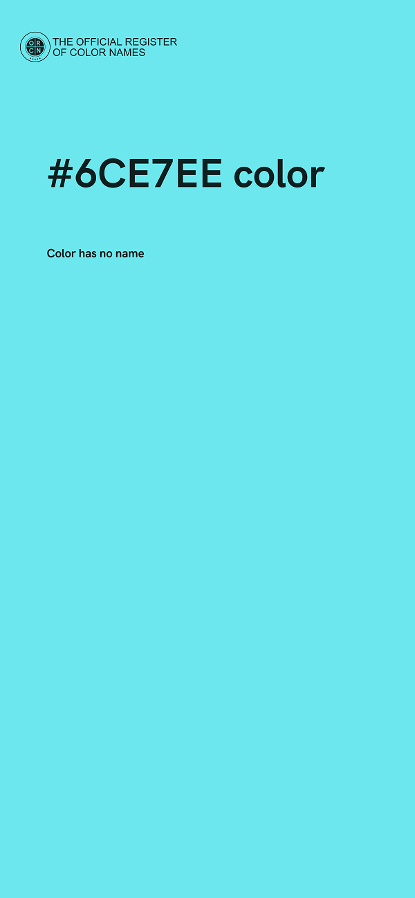 #6CE7EE color image