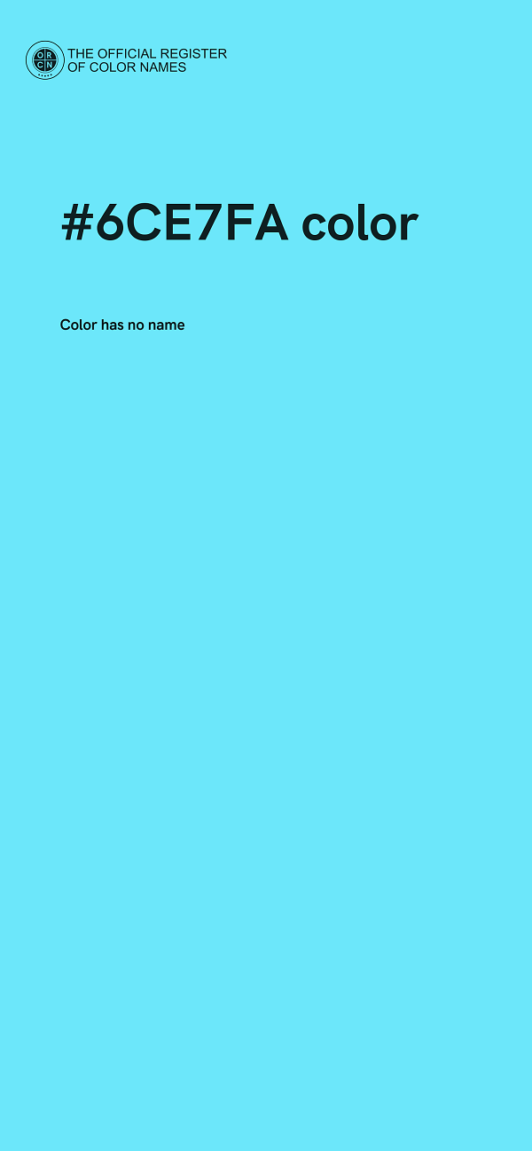 #6CE7FA color image