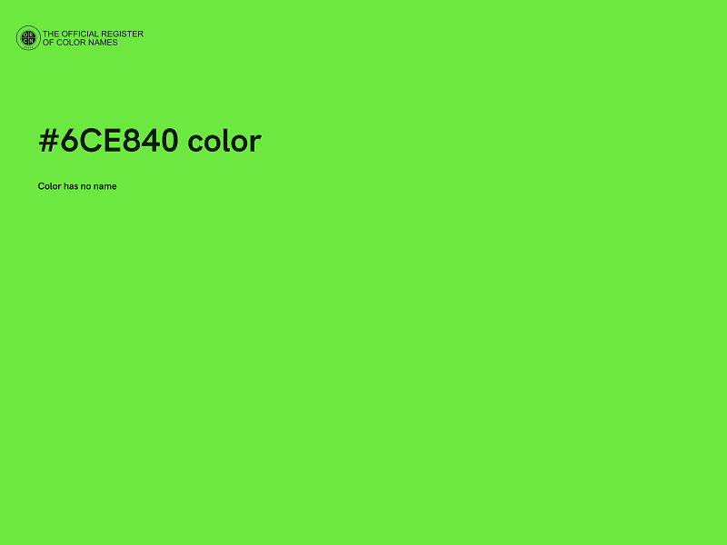 #6CE840 color image