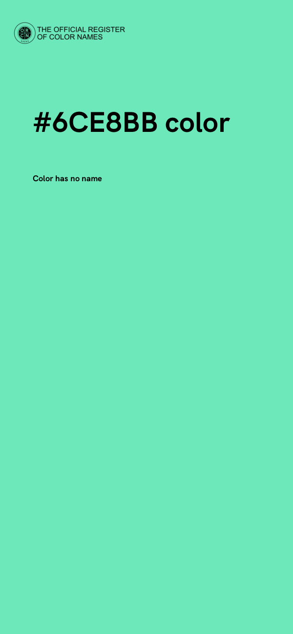 #6CE8BB color image