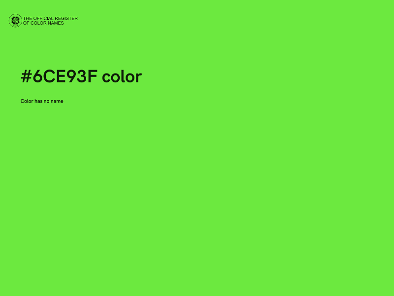 #6CE93F color image