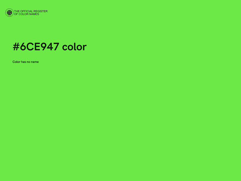 #6CE947 color image