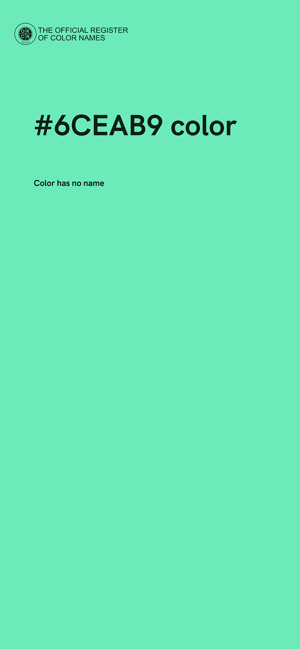 #6CEAB9 color image