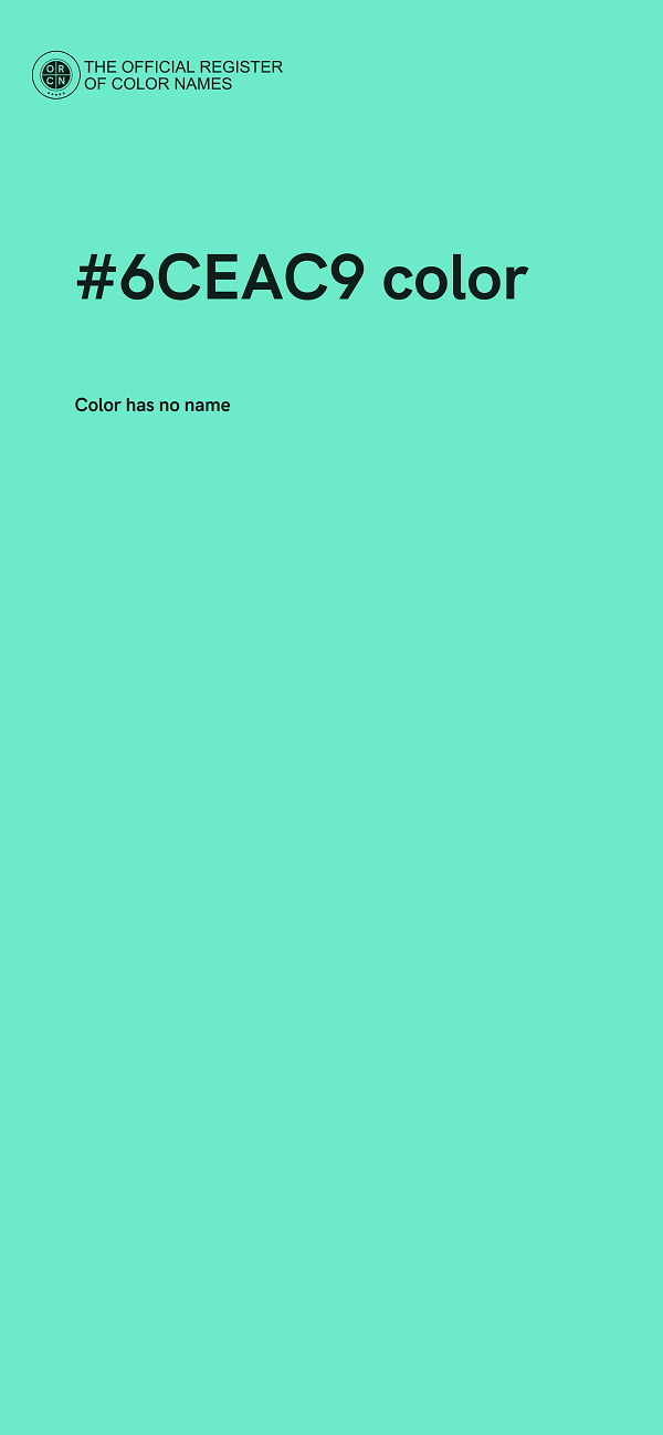 #6CEAC9 color image