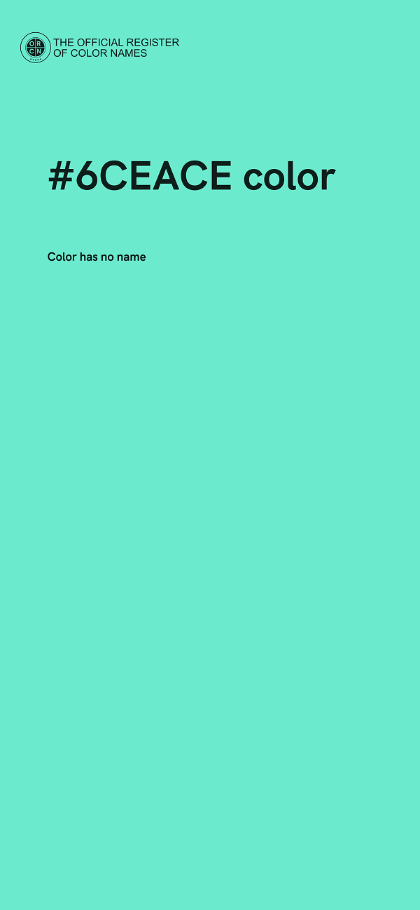 #6CEACE color image