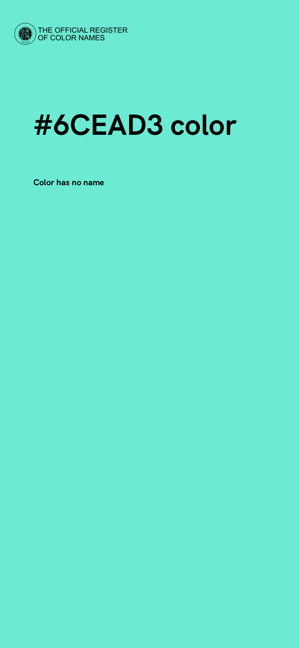 #6CEAD3 color image