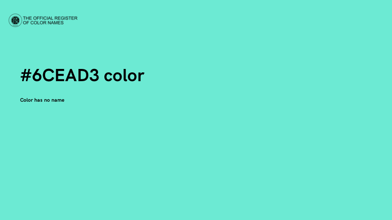#6CEAD3 color image