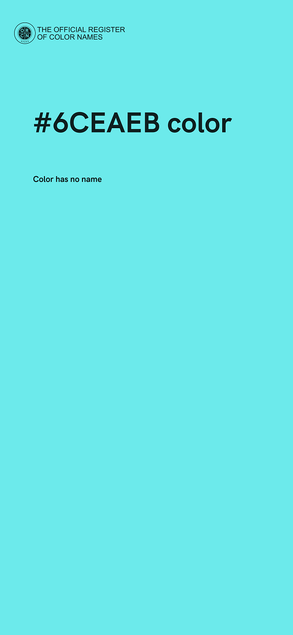 #6CEAEB color image
