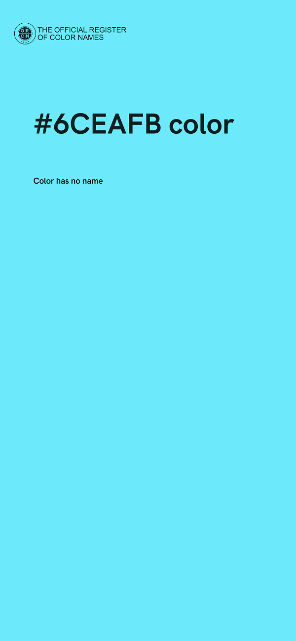 #6CEAFB color image
