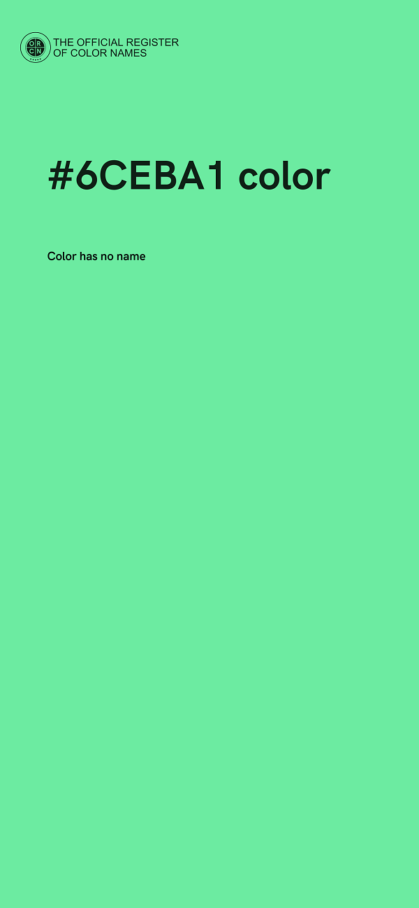 #6CEBA1 color image