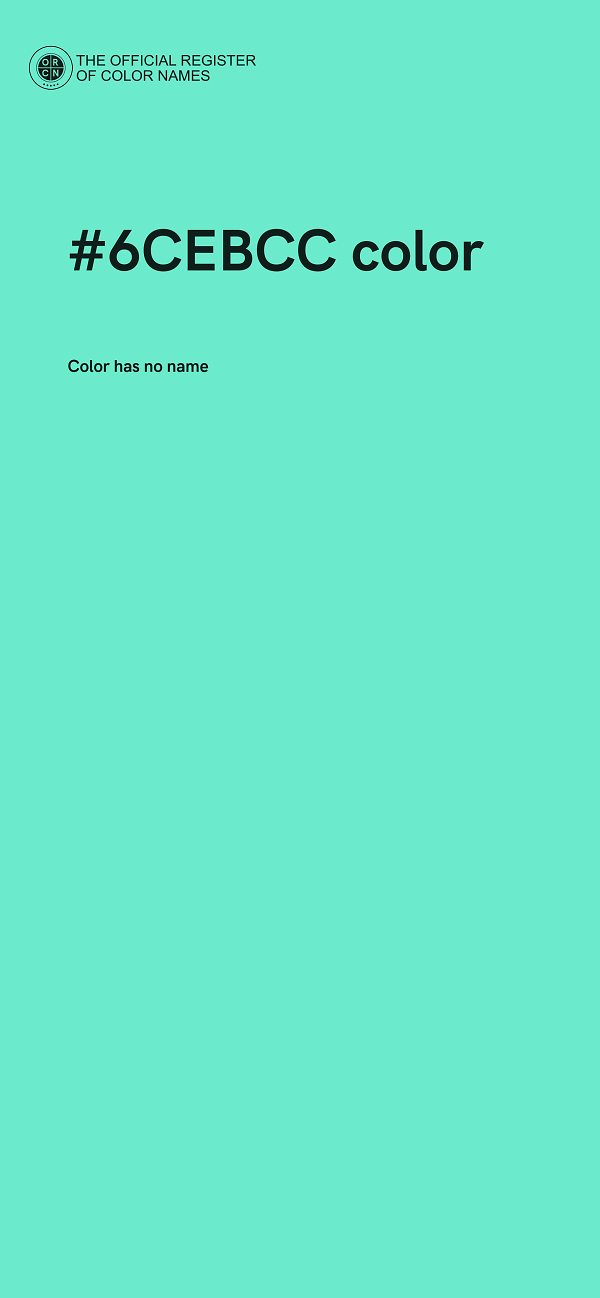 #6CEBCC color image