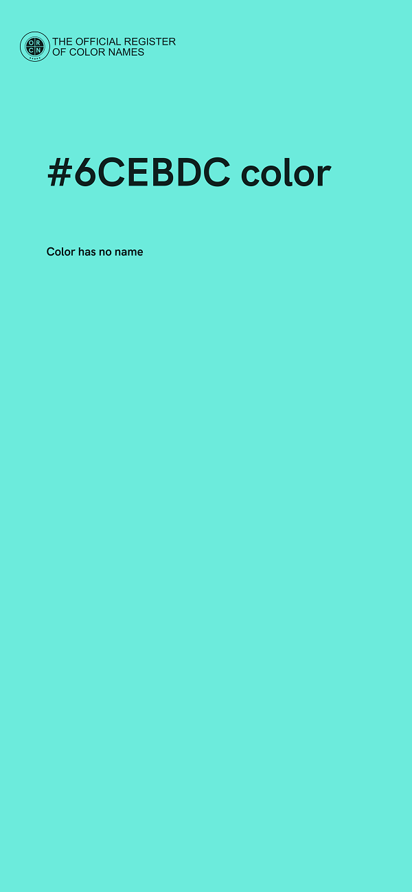#6CEBDC color image