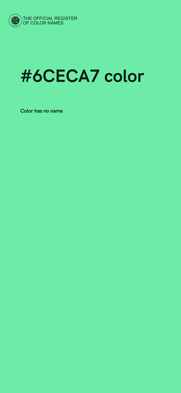 #6CECA7 color image