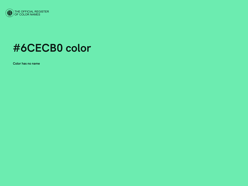 #6CECB0 color image