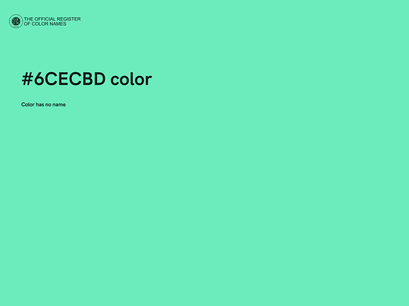 #6CECBD color image