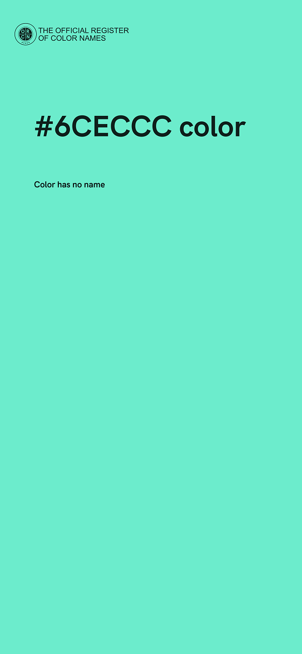 #6CECCC color image