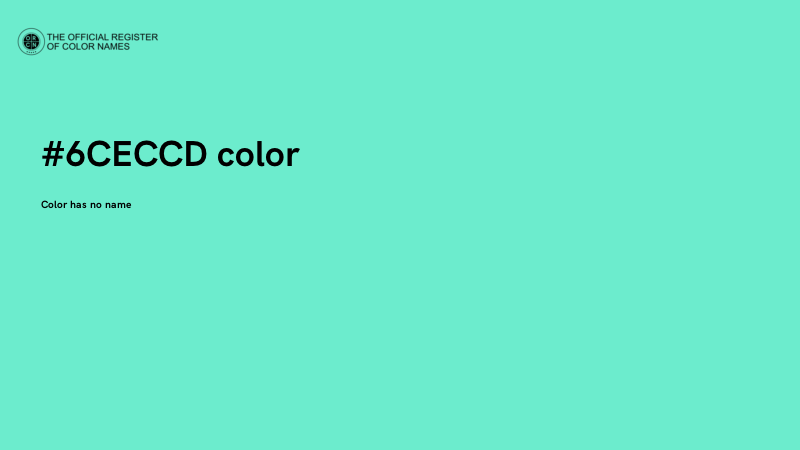 #6CECCD color image