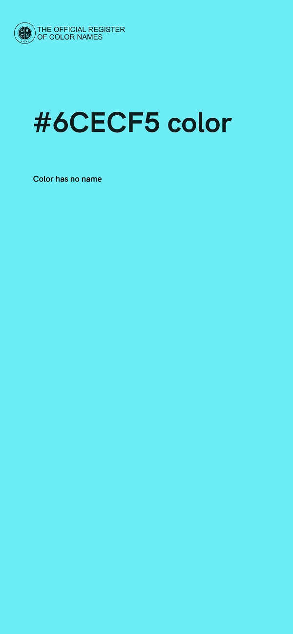 #6CECF5 color image