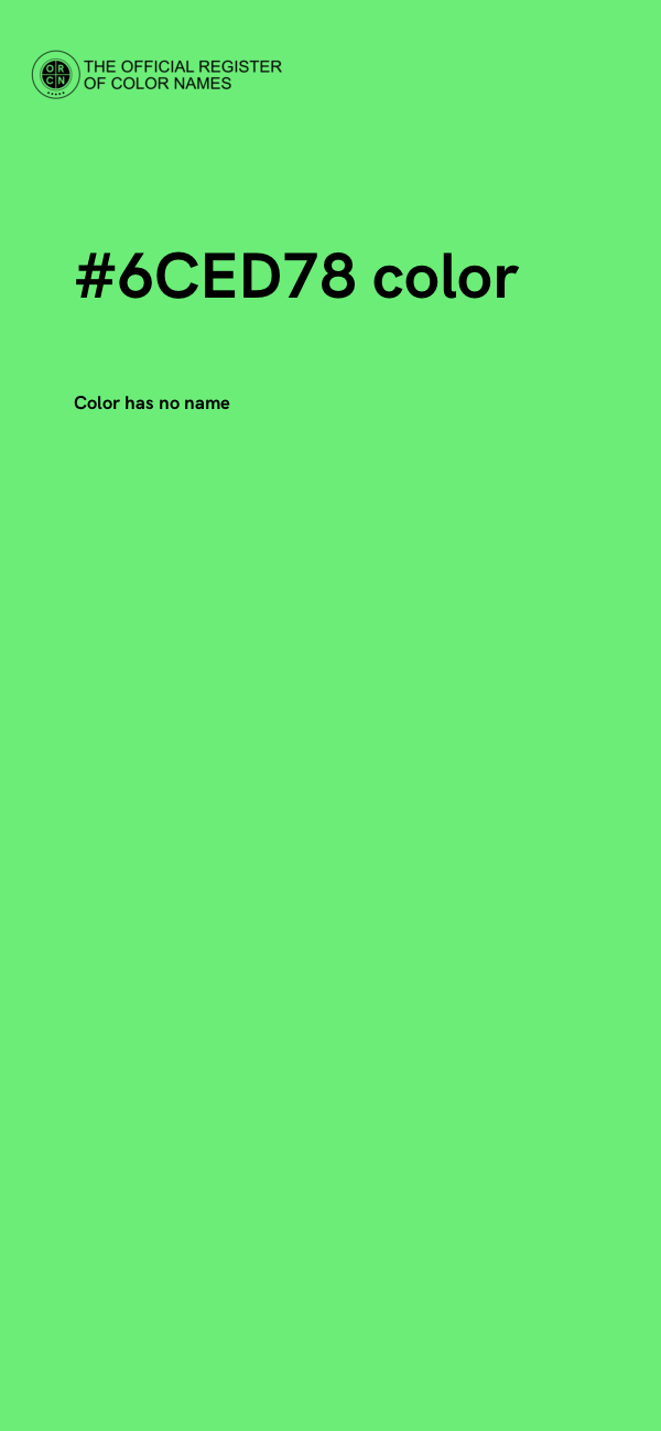 #6CED78 color image