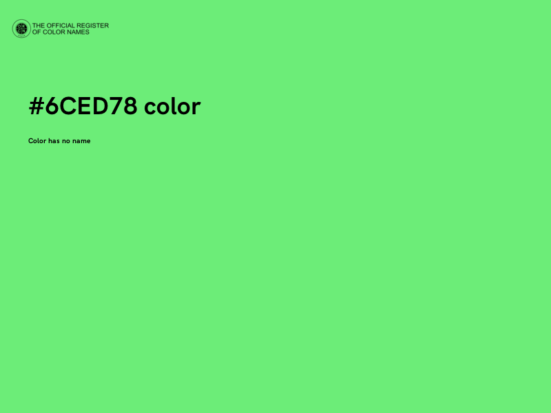#6CED78 color image