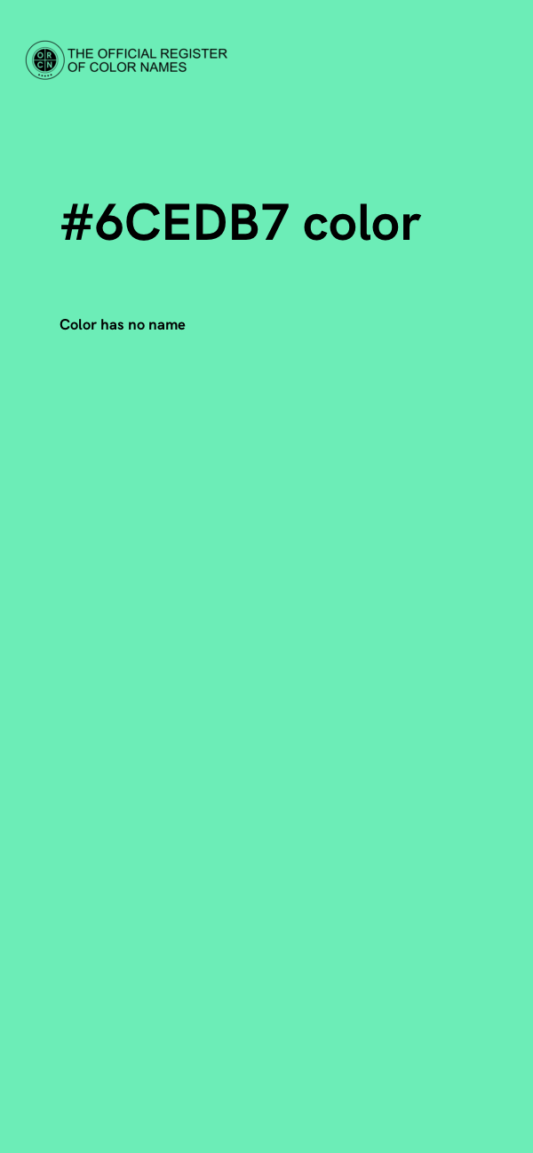 #6CEDB7 color image