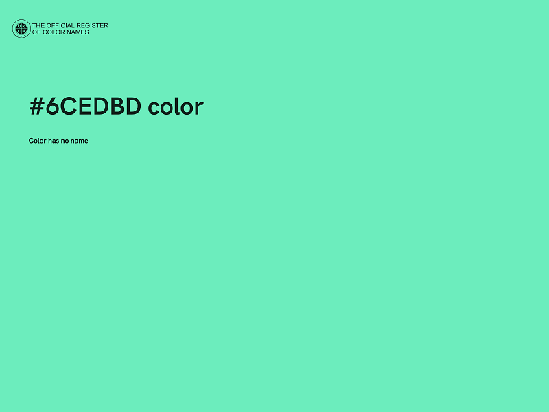 #6CEDBD color image