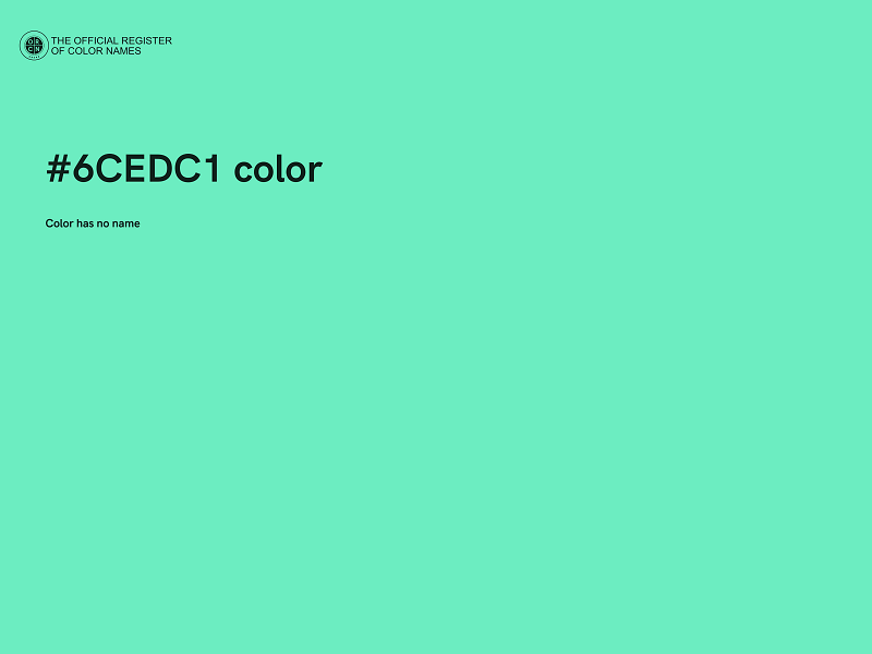 #6CEDC1 color image
