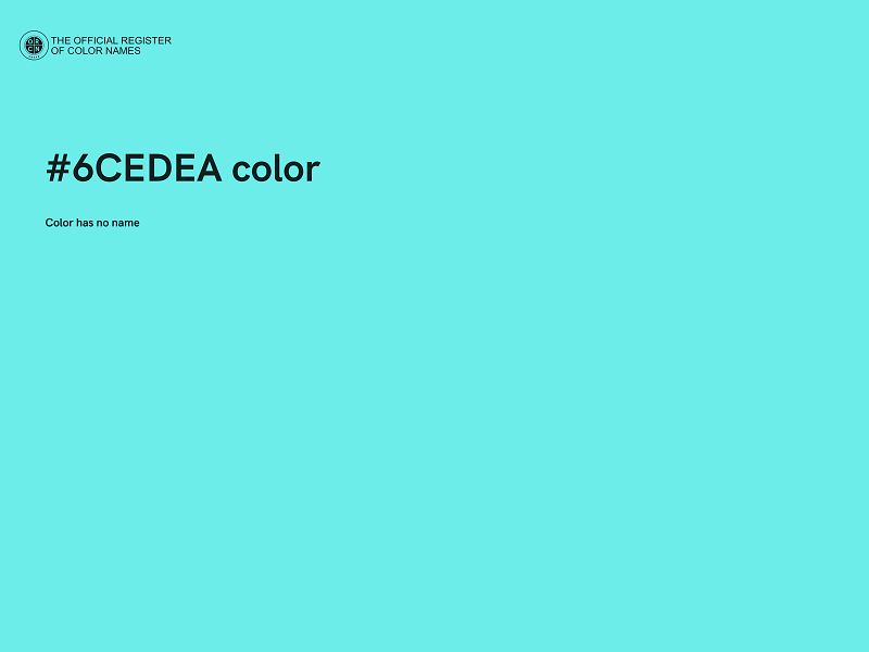 #6CEDEA color image