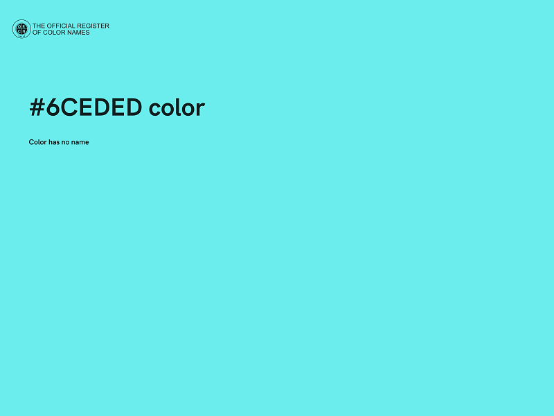 #6CEDED color image