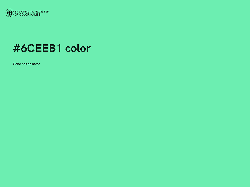 #6CEEB1 color image