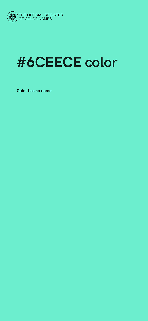 #6CEECE color image