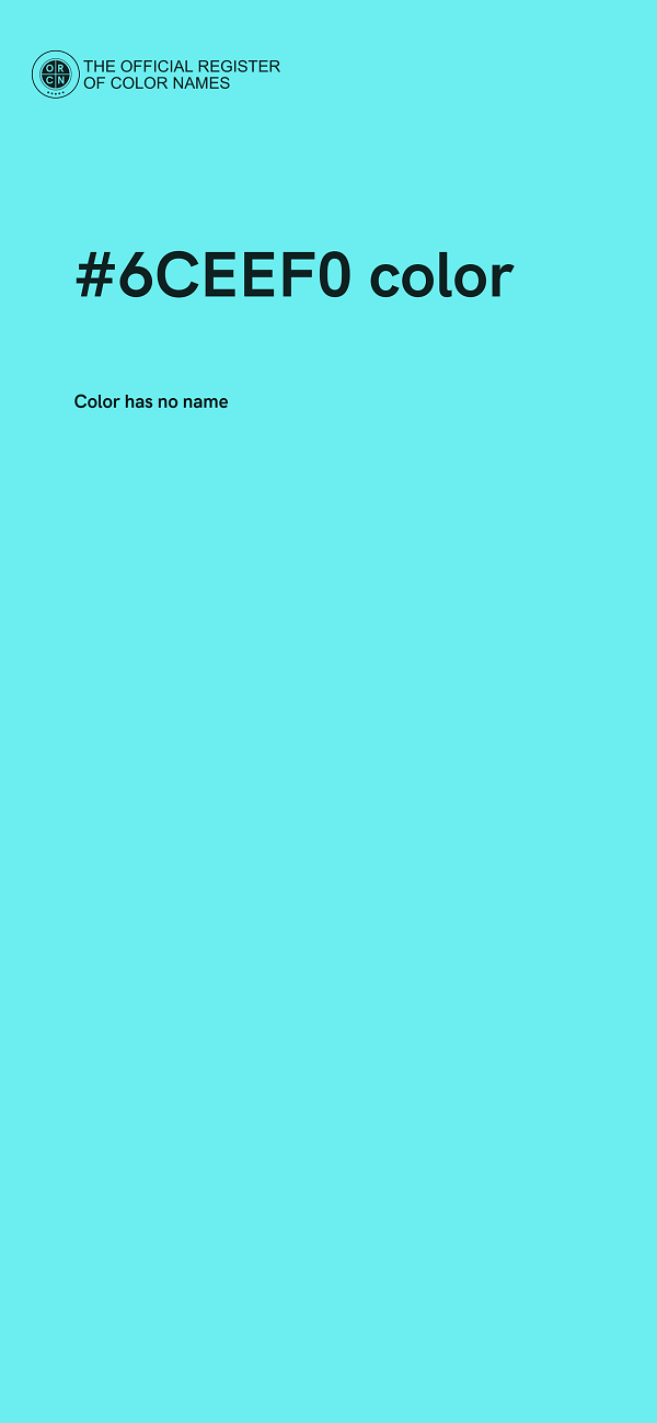 #6CEEF0 color image