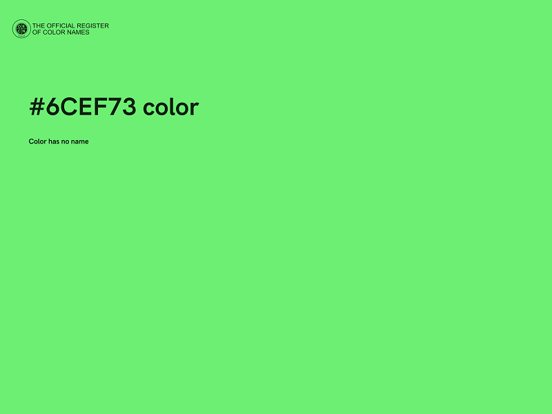 #6CEF73 color image