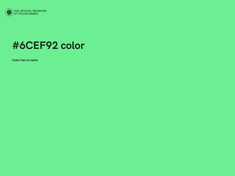 #6CEF92 color image