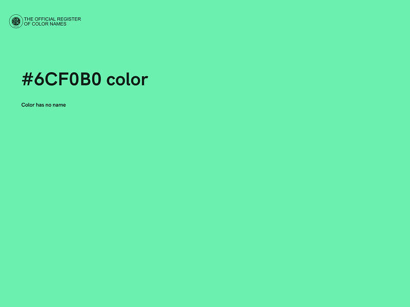 #6CF0B0 color image