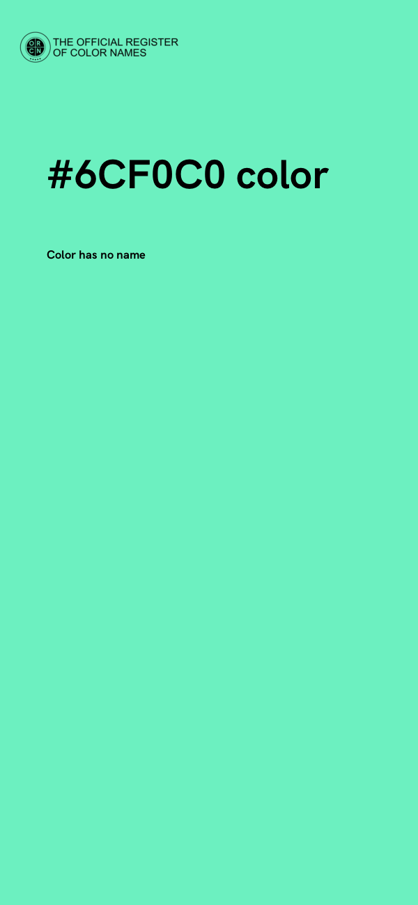 #6CF0C0 color image