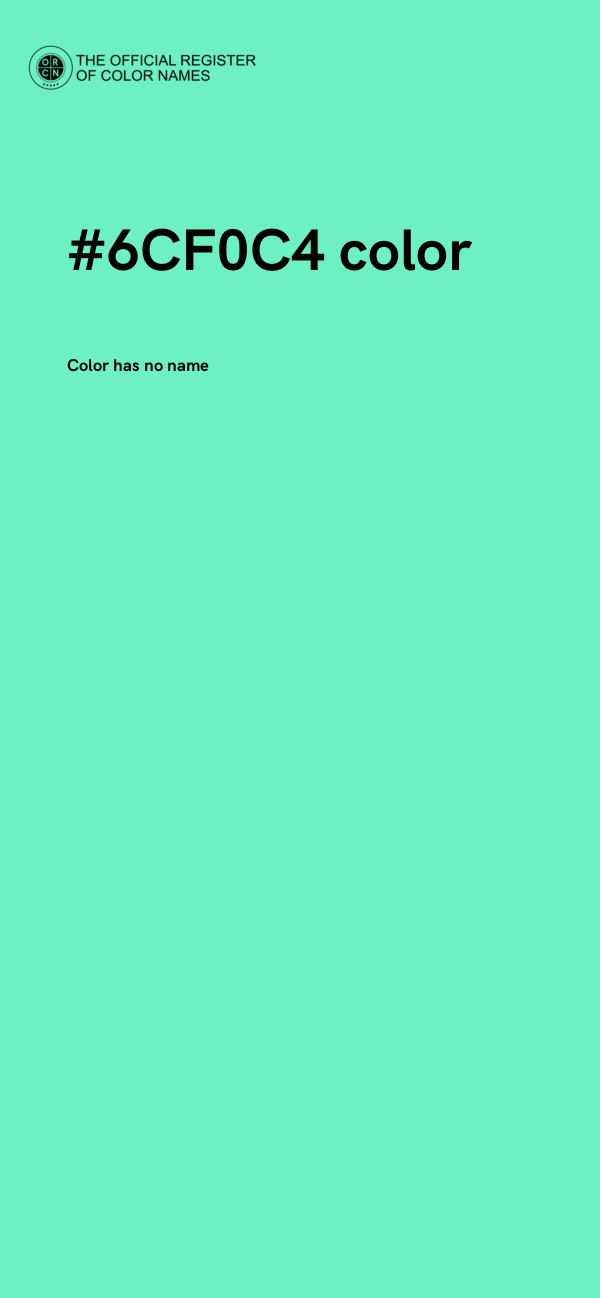 #6CF0C4 color image