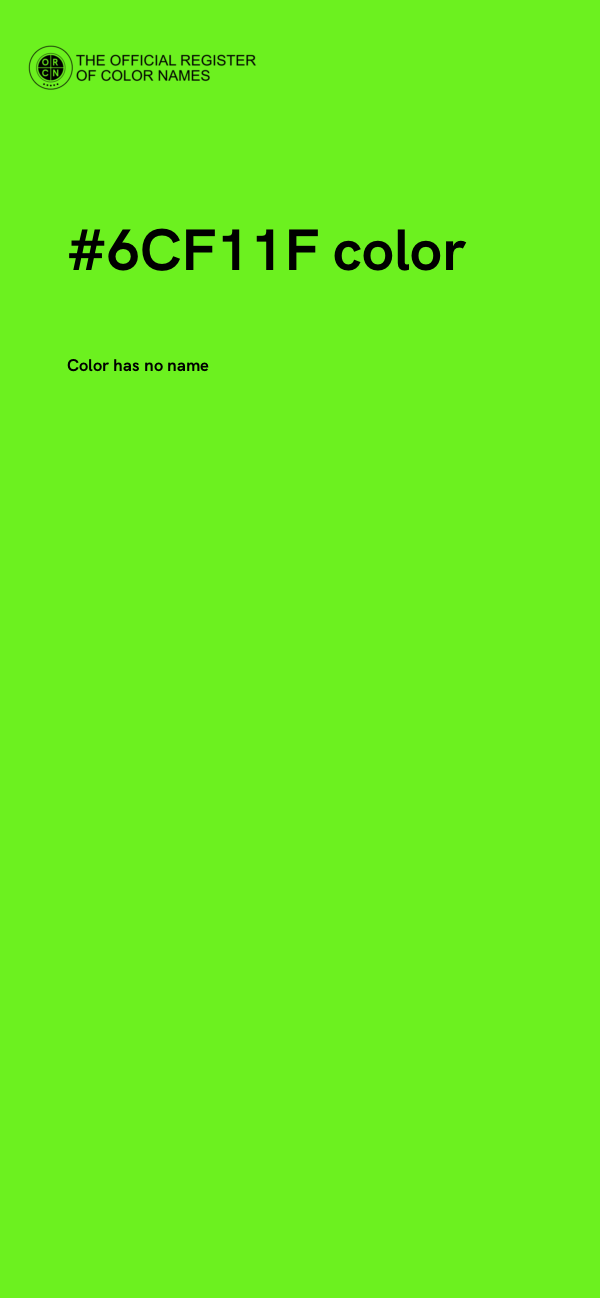 #6CF11F color image