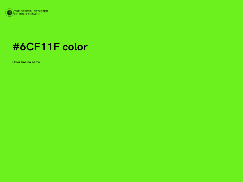 #6CF11F color image