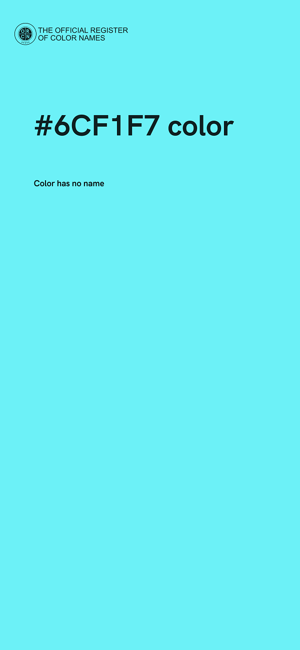 #6CF1F7 color image