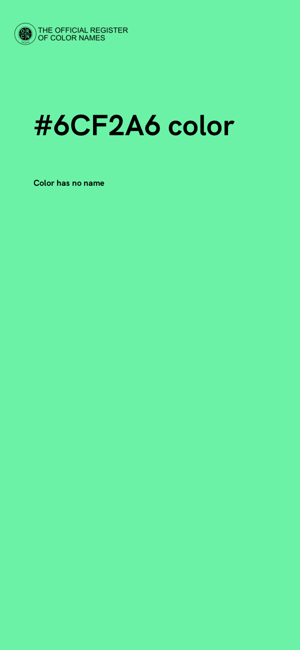 #6CF2A6 color image