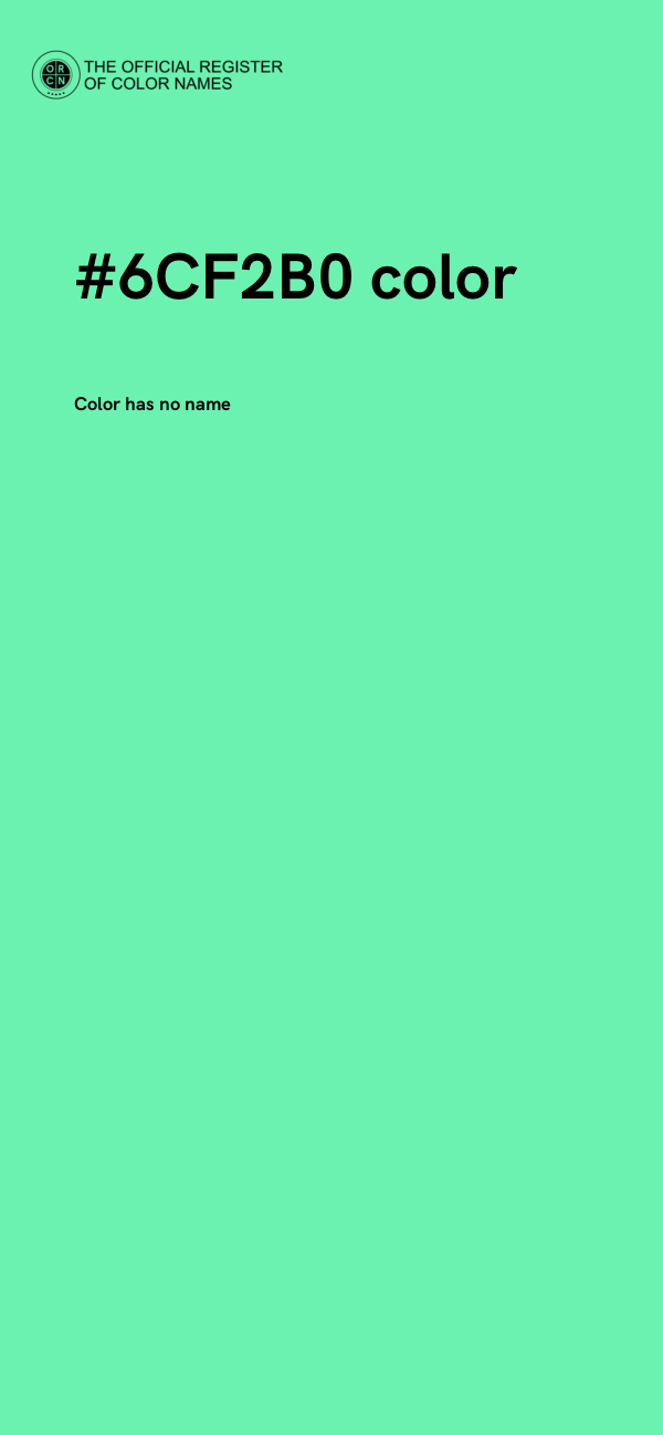 #6CF2B0 color image