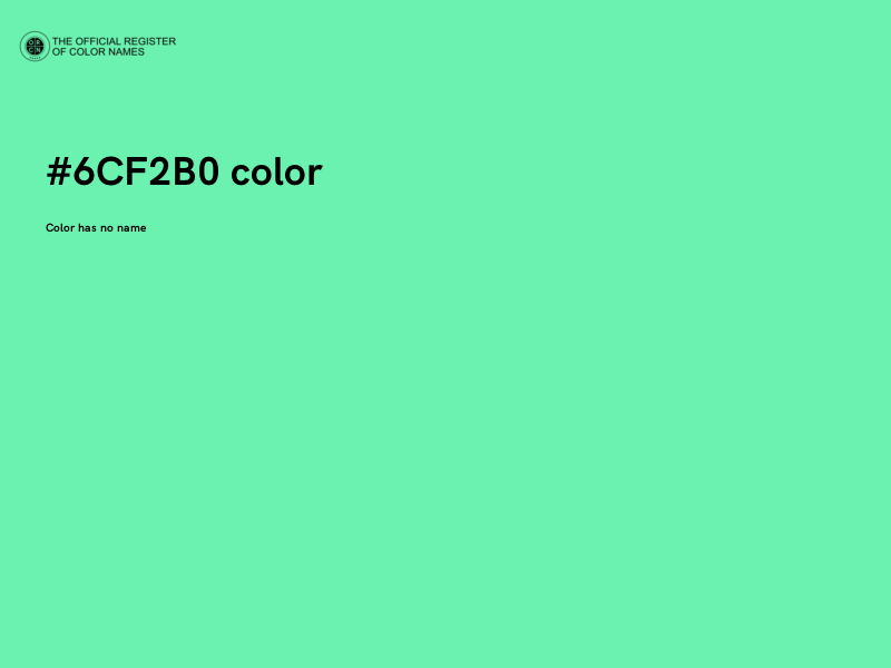 #6CF2B0 color image
