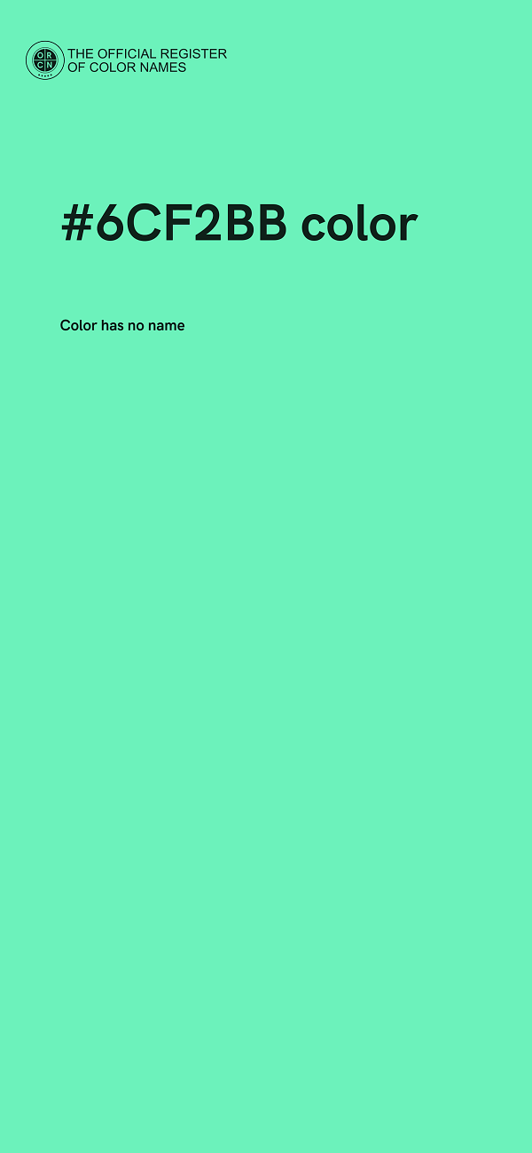 #6CF2BB color image