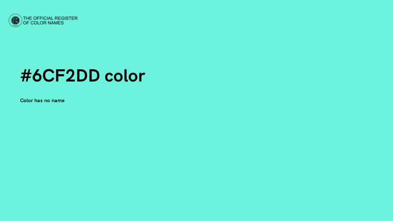 #6CF2DD color image