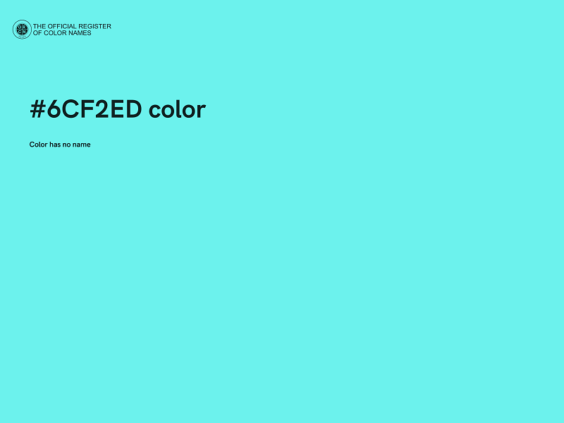 #6CF2ED color image