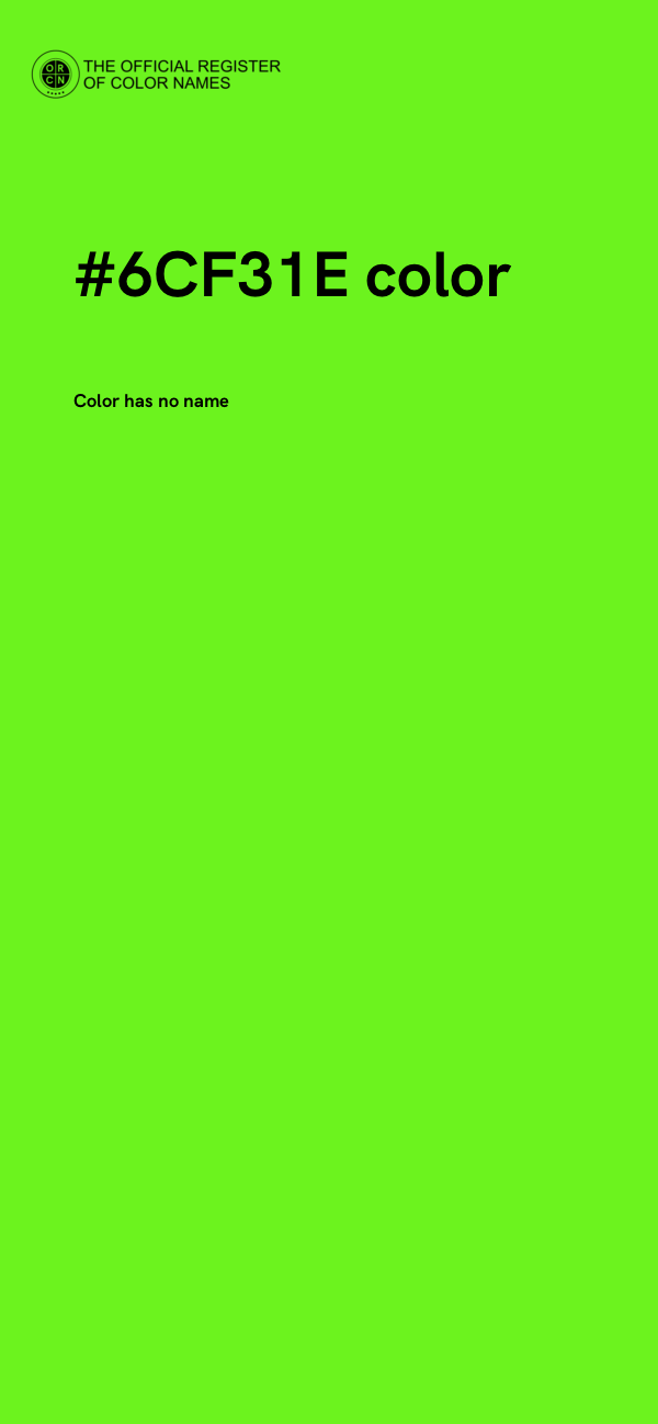 #6CF31E color image