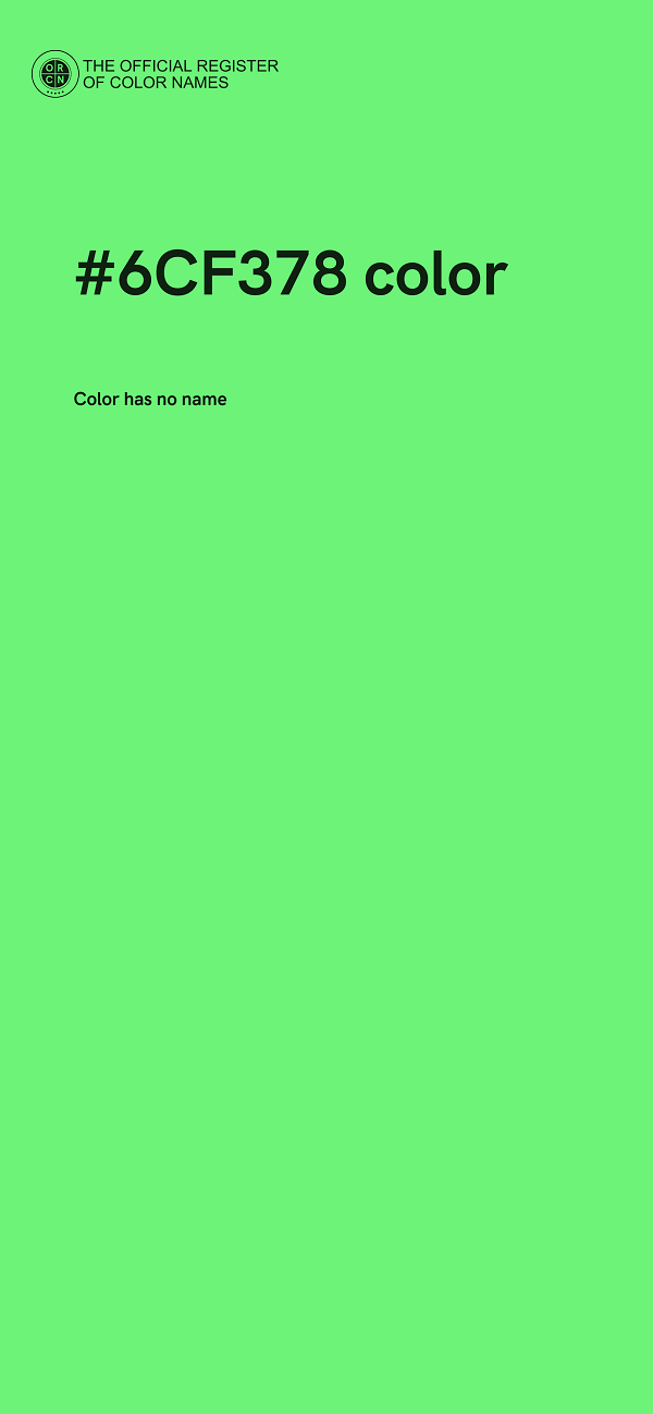 #6CF378 color image