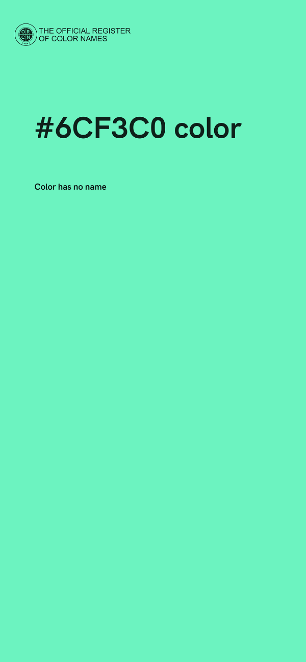 #6CF3C0 color image